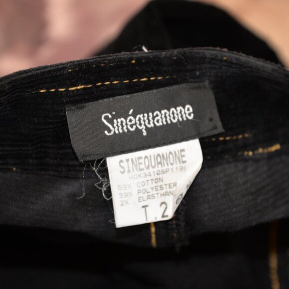 Y2K Black Corduroy Heart Patch Midi Skirt Sz 2 - Picture 4 of 6